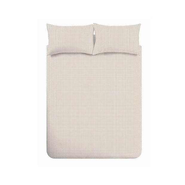 Natural - Catherine Lansfield - Bamford Gingham Check Duvet Cover Set