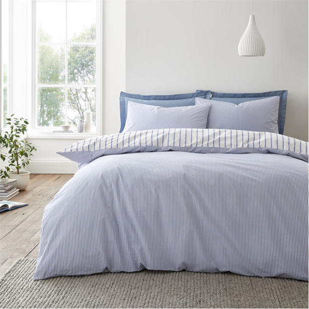 Blue - Bianca - Hampton Stripe Duvet Cover Set