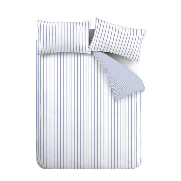 Blue - Bianca - Hampton Stripe Duvet Cover Set