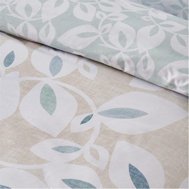 Natural - Catherine Lansfield - Inga Leaf Duvet Cover Set