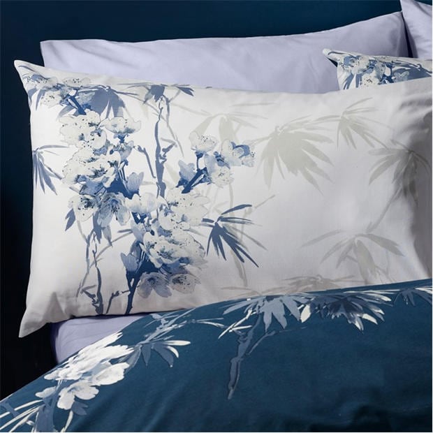 Blue - Catherine Lansfield - Kyoto Floral Duvet Cover Set