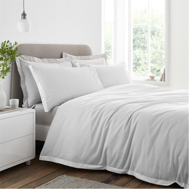 Seersucker Woven Stripe 180 Thread Count Cotton Duvet Cover Set - Image 3
