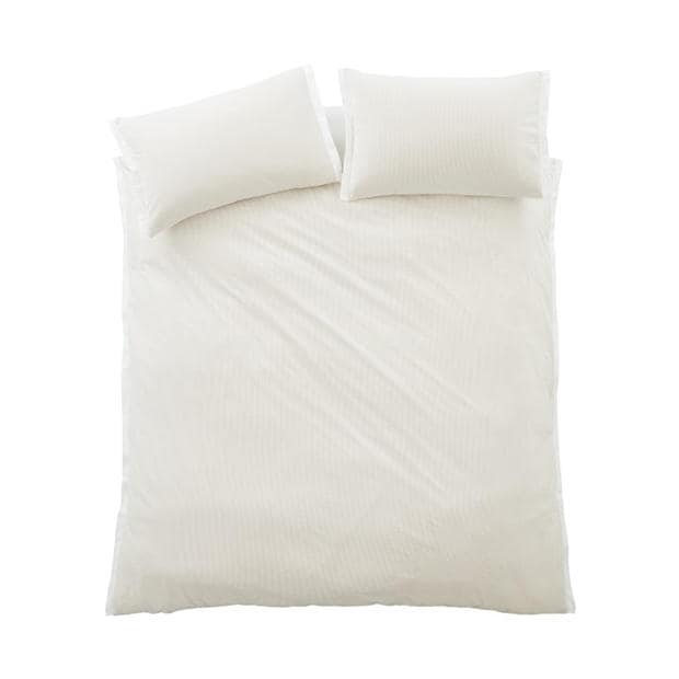 Natural - Bianca - Seersucker Woven Stripe Duvet Cover Set