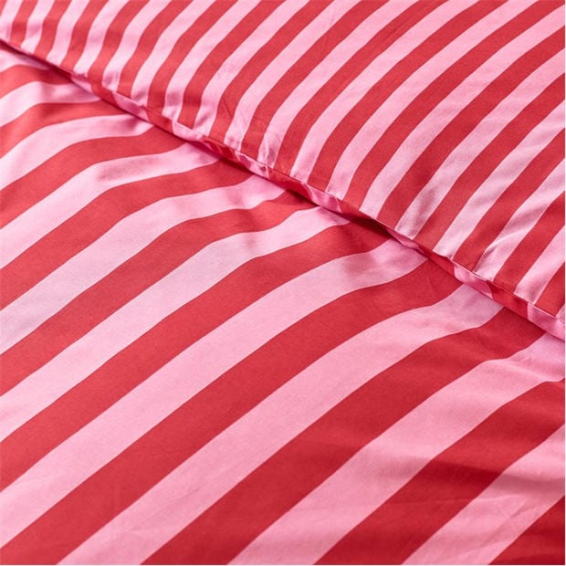 Red - Sassy B - Stripe Tease Duvet Cover Set