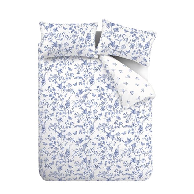 Blue - Bianca - Thea Floral Duvet Cover Set