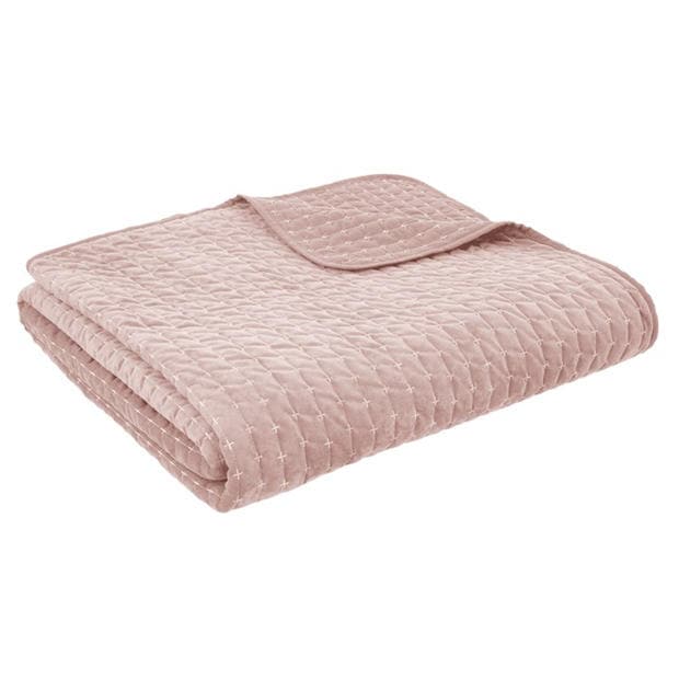 Pink - Bianca - Attica Velvet Bedspread