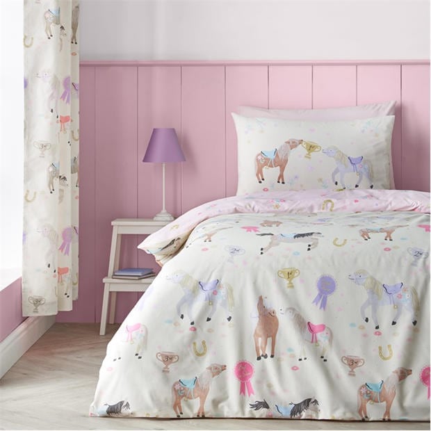 Cream - Catherine Lansfield Kids - Happy Horses Duvet Cover Set
