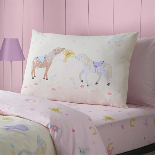 Cream - Catherine Lansfield Kids - Happy Horses Duvet Cover Set