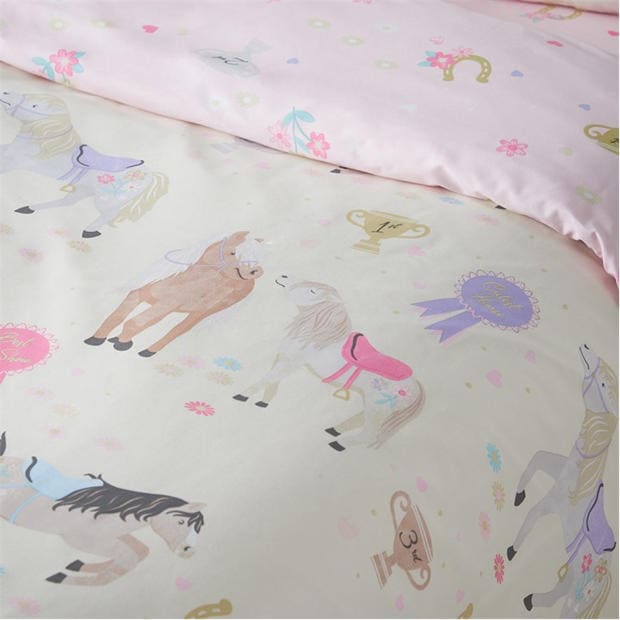Cream - Catherine Lansfield Kids - Happy Horses Duvet Cover Set