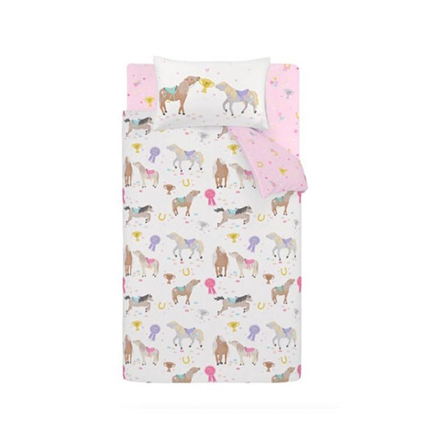 Cream - Catherine Lansfield Kids - Happy Horses Duvet Cover Set