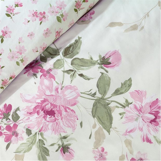 Cream - Catherine Lansfield - Avebury Floral Duvet Cover Set