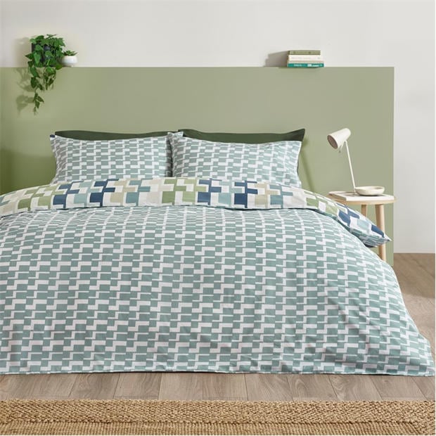 Blue - Catherine Lansfield - Bryson Duvet Cover Set