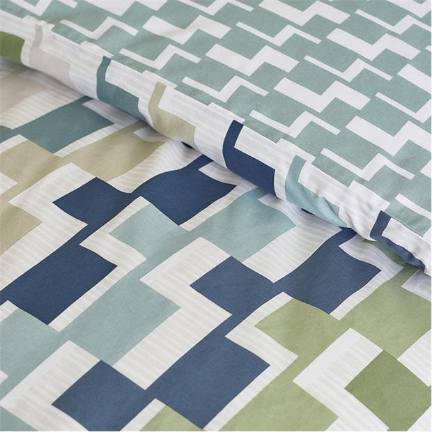 Blue - Catherine Lansfield - Bryson Duvet Cover Set