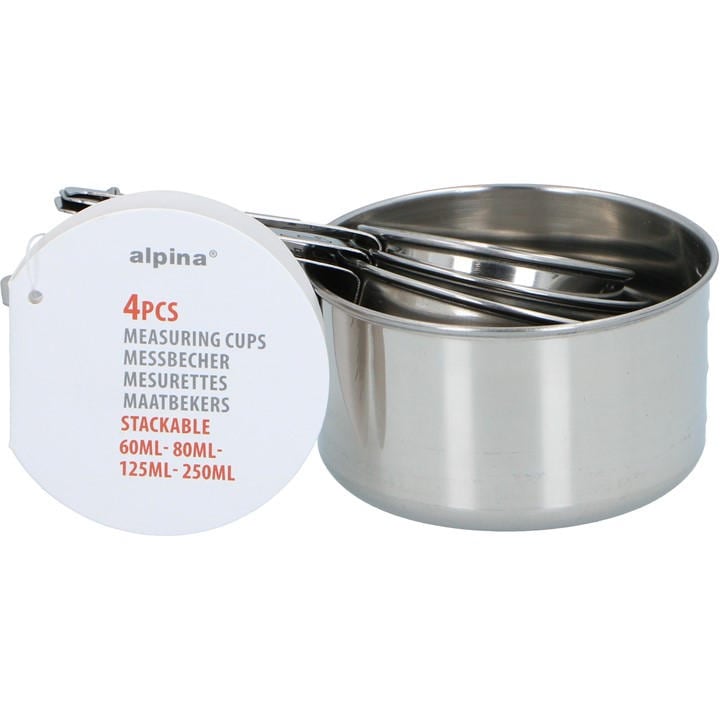 Alpina   Measuring Cup Stackable 4Pc, Sports Direct