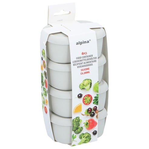 Alpina - ALPINA Silicone Food Containers 4 pack 200ml