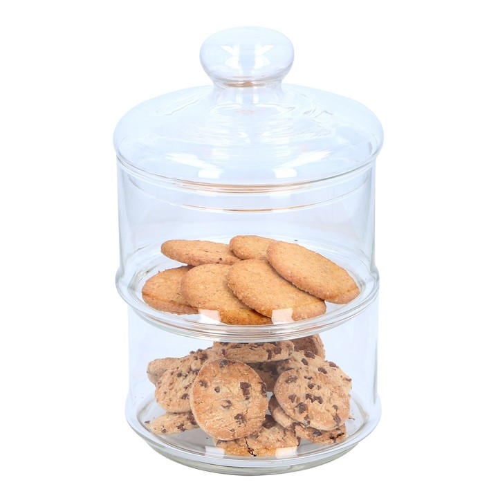 Alpina   Glass Storage Jar 2-Tier O16x28cm, Sports Direct