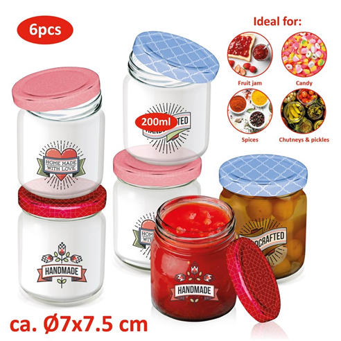 Alpina - ALPINA 6 Piece Screw-Top Jars