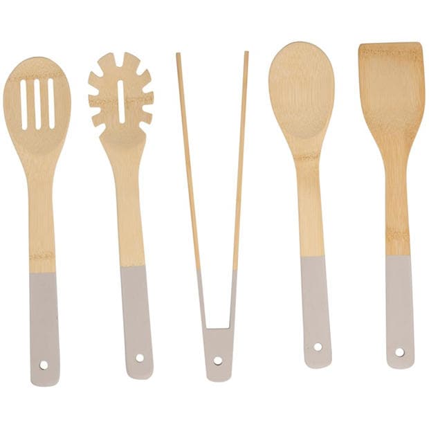 Wooden - Alpina - ALPINA Cooking Utensils Bamboo Set 30cm
