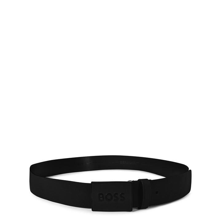 Boss Men's Black Icon Belt, High Quality Leather in Size M, Sports Direct