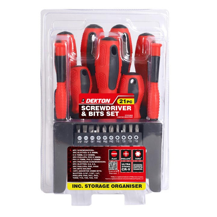 Dekton   21 Piece Screwdriver And Bit Set, Sports Direct