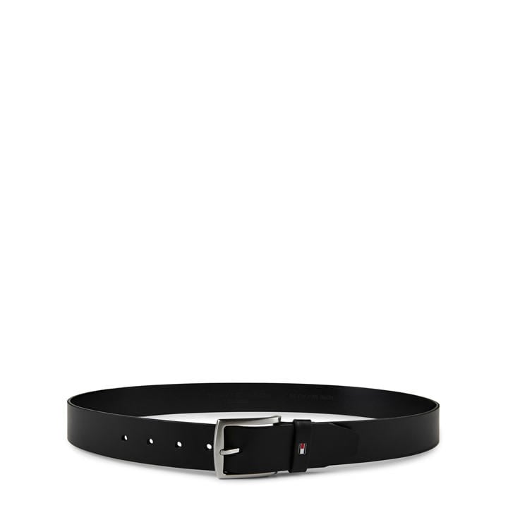 Tommy Hilfiger Men's Black Denton Leather Belt in Size 110, Sports Direct