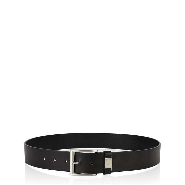 Boss Men's Black Connio Leather Belt in Size 110, Sports Direct