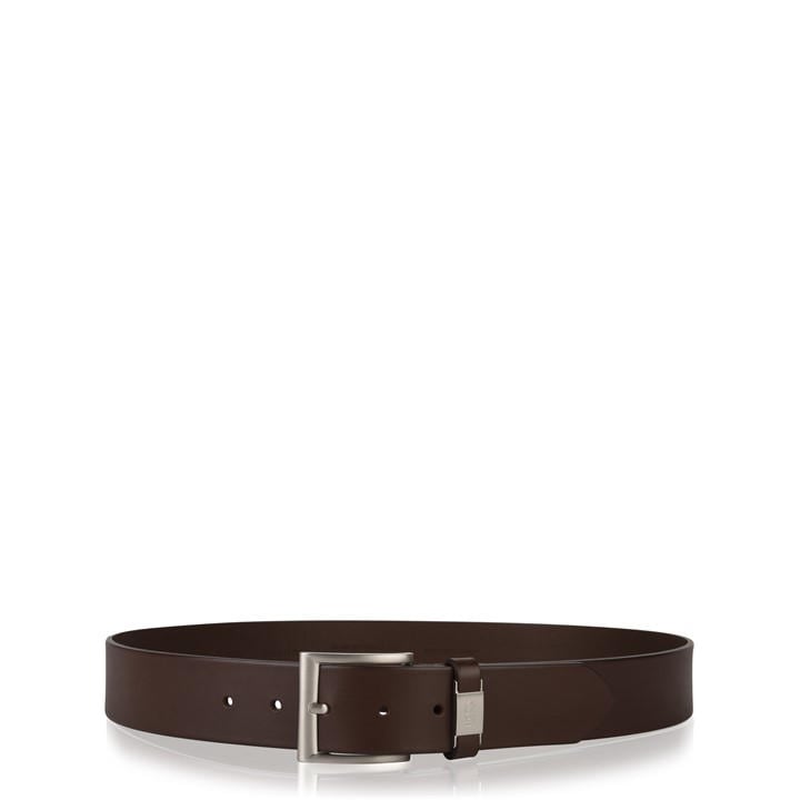 Boss Men's Brown Connio Leather Belt in Size 110, Sports Direct