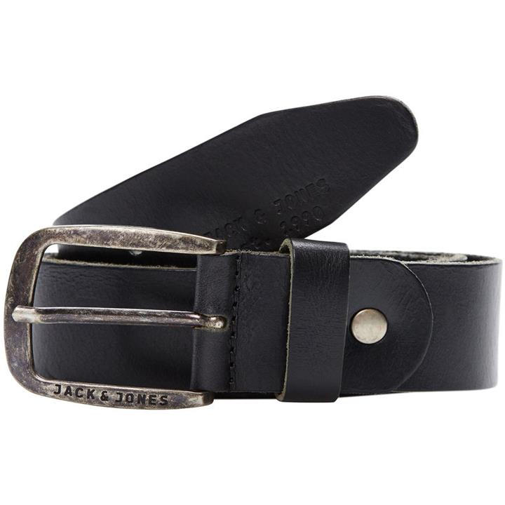 Jack And Jones Men's Black Paul Leather Belt in Size M, Sports Direct
