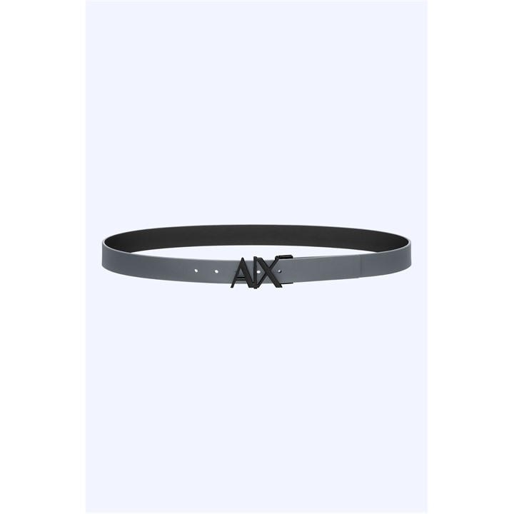 Armani Exchange Men's Black Cut Out Logo Leather Belt in Size 3XL, Sports Direct