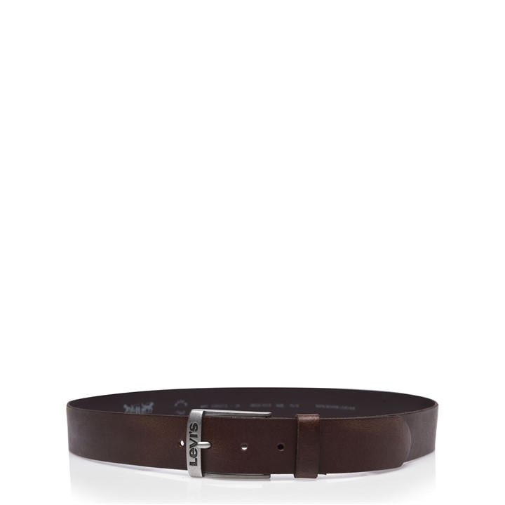 Levis Men's Brown New Duncan Leather Belt in Size 80, Sports Direct