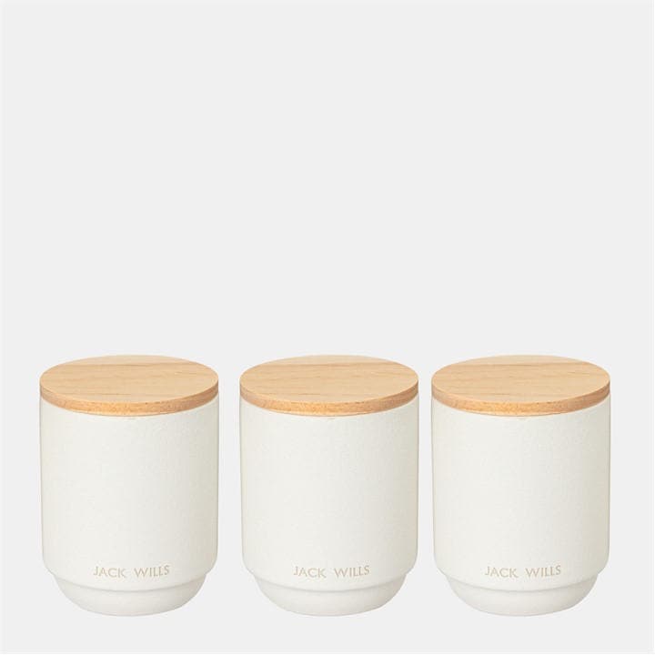 Jack Wills  Cream 3X85g Soy Candle, Sports Direct