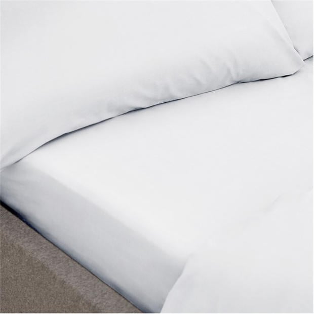 White - Jack Wills - 200 Thread Count White Cotton Fitted Sheet