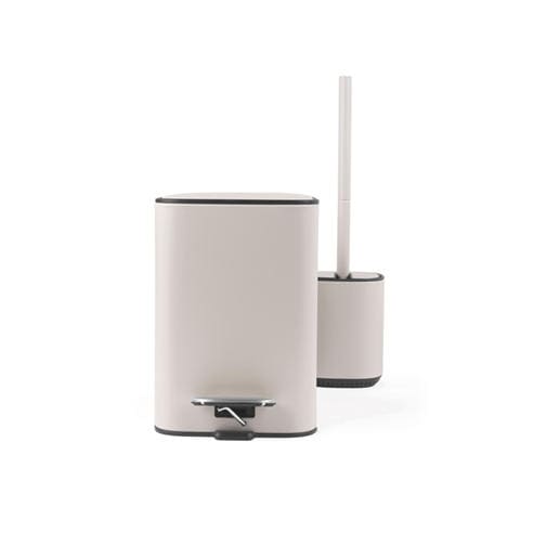 Beldray - Metal Bin and Toilet Brush Set