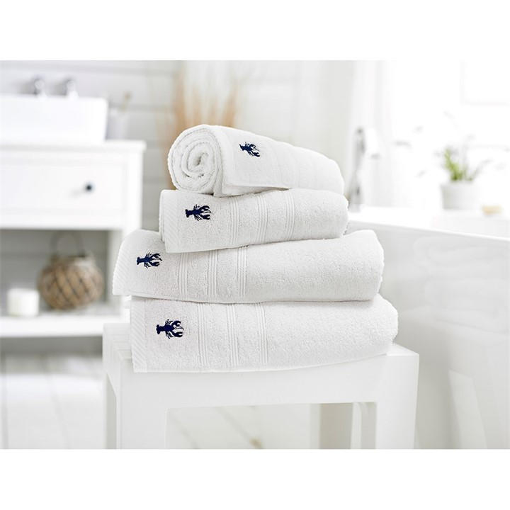 Lobster Creek  White Combed Cotton Towels 550 Gsm in Size Bath Towel, Sports Direct