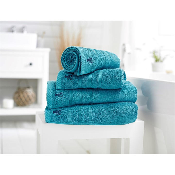 Lobster Creek  Blue Combed Cotton Towels 550 Gsm in Size Hand Towel, Sports Direct