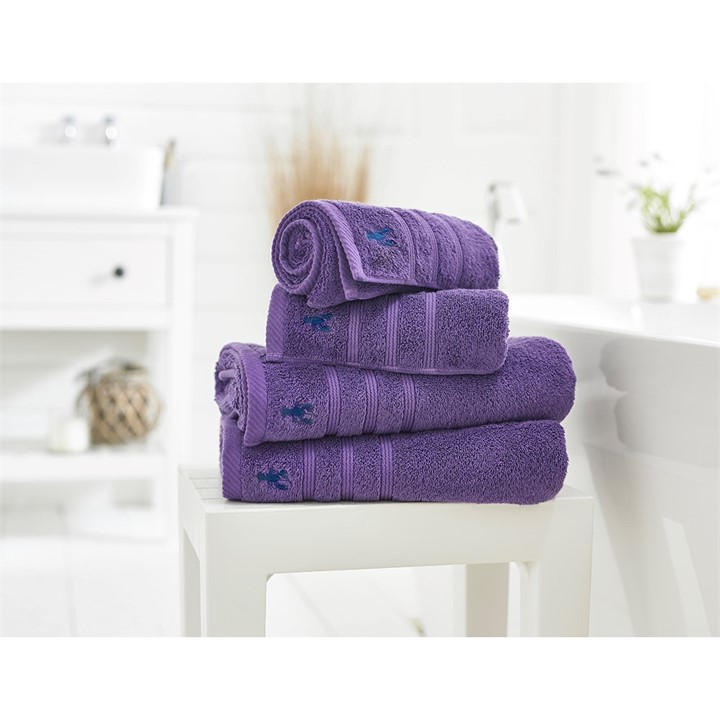 Lobster Creek  Purple Combed Cotton Towels 550 Gsm in Size Hand Towel, Sports Direct