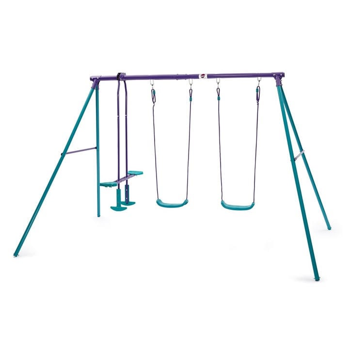 Plum Play  Kids  Plum Jupiter Double Swing & Glider Set - Purple/Teal, Sports Direct