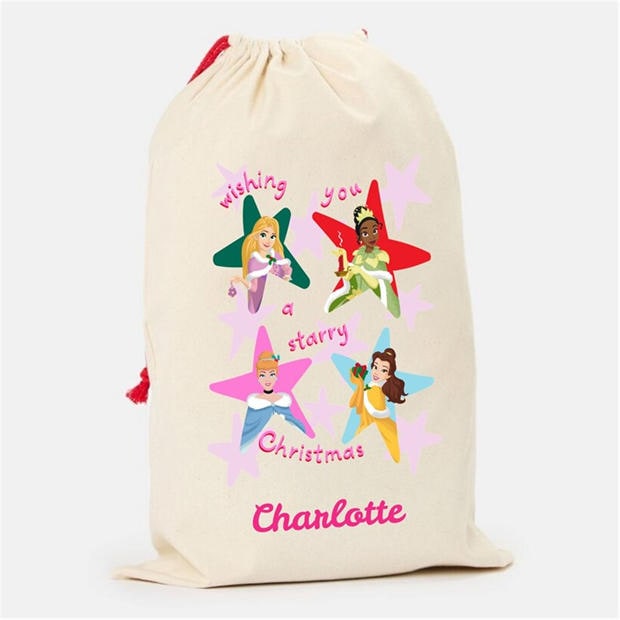 Disney Princesses - The Spirit Of Christmas - Personalised Christmas Disney Character Sack