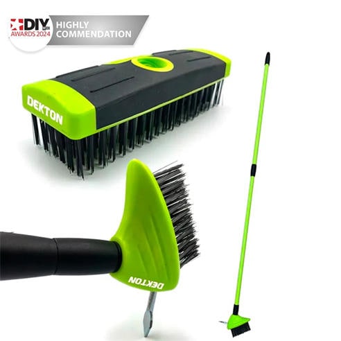 Dekton - 3 in 1 Telescopic Weed Removal Brush Set