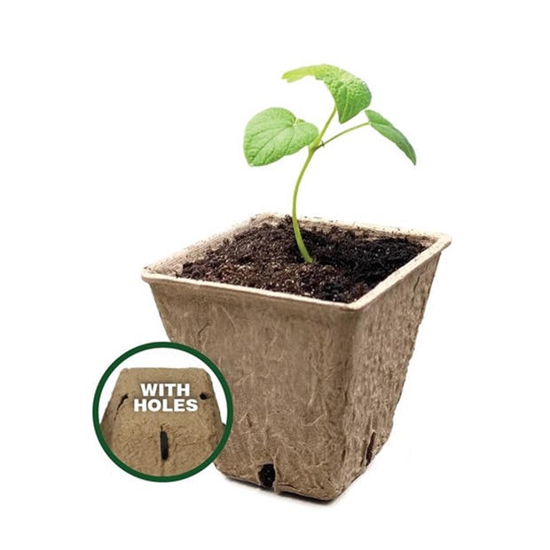 Brown - Dekton - Dekton Square Paper Plant Pots