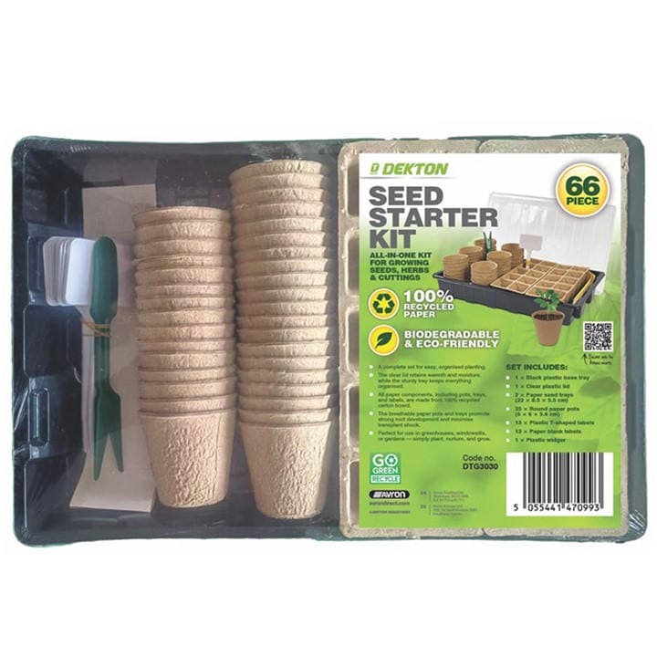 Dekton  Black 66 Piece Seed Starter Kit, Sports Direct