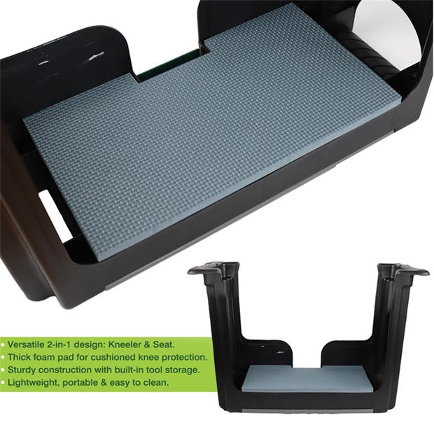 Grey - Dekton - Dekton Garden Kneeler and Seat with tool storage