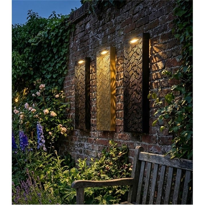 Linea  Black Damasque Solar Wall Panel 63, Sports Direct
