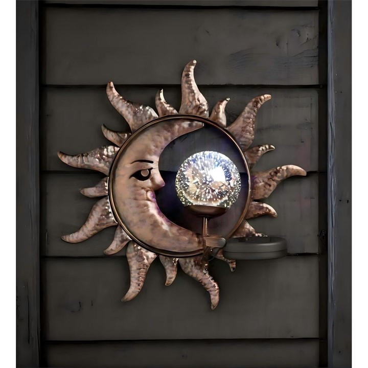 Linea  Black Sun And Moon Solar Wall Plaque 63, Sports Direct