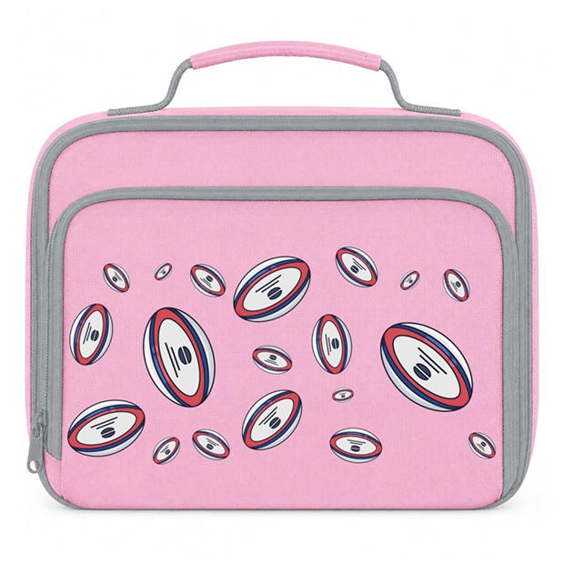 Rugby Repeat Pink - AWD - Printed Sports Lunch Box Football Rugby Basketball
