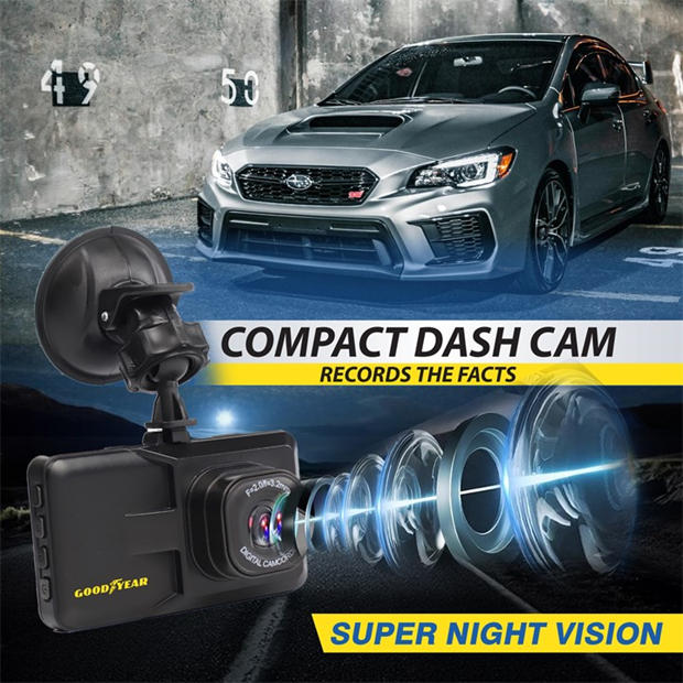 Black - Goodyear - Compact Dash Cam