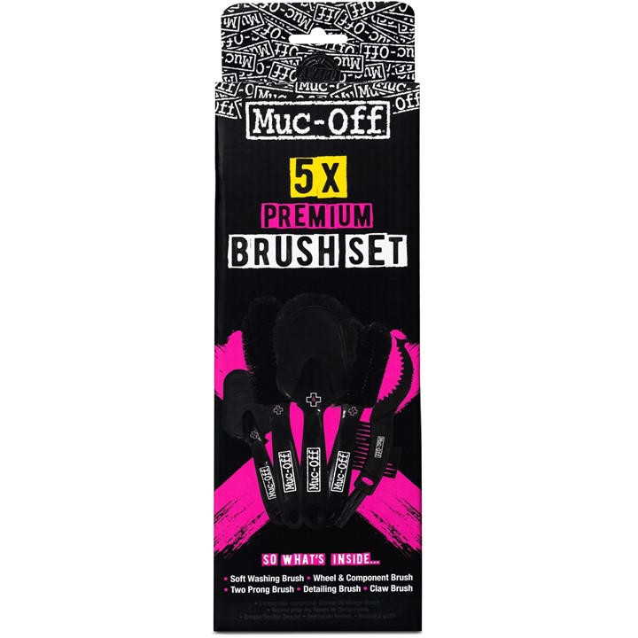 Muc Off Men's Black Premium 5 Piece Cleaning Brush Set - Image 15