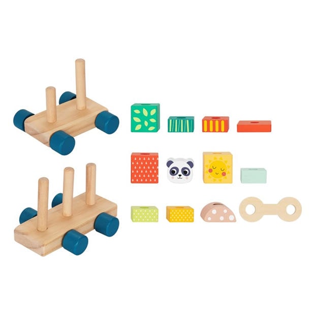 Multi - Tooky Toy - Stacking Train - Christmas