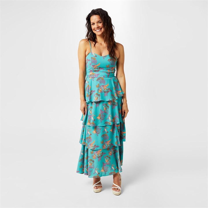 Biba Women's  Tiered Maxi Dress in Size 8, Sports Direct