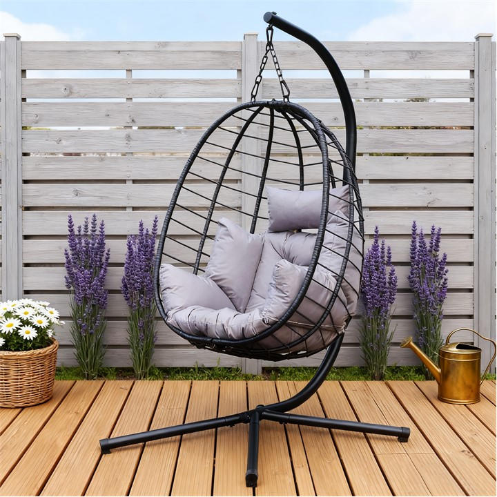 Linea  Grey Hanging Egg Chair, Sports Direct